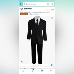 Toddler tux, size 3T, worn once